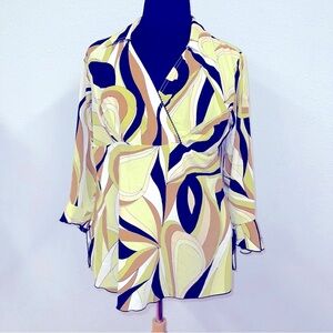 Women’s long sleeve Blue Diamond plus blouse sz 18W